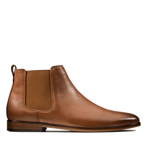 Clarks Mens Code Hi Chelsea Boots Brown | USA-9642715